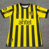 2024/25 Atletico Penarol Home Fans Soccer Jersey 背后上下都有广告