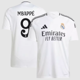 MBAPPÉ #9 RM 1:1 Quality Home Fans Jersey 2024/25 （UCL Font) ★★