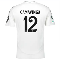 CAMAVINGA #12 RM 1:1 Quality Home Fans Jersey 2024/25 （UCL Font) ★★