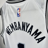 2024/25 Spurs WEMBANYAMA # White Kids NBA Jersey