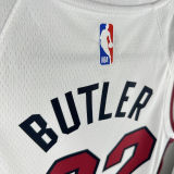 2024/25 Miami Heat BUTLER #22 White Kids NBA Jersey