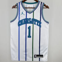 2020 Hornets BALL #1 White Retro NBA Jerseys