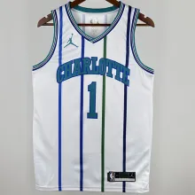 2020 Hornets BALL #1 White Retro NBA Jerseys