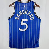 2019 Magic BANCHERO #5 Royal Blue Retro NBA Jerseys