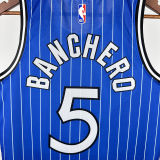 2019 Magic BANCHERO #5 Royal Blue Retro NBA Jerseys