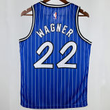 2019 Magic WAGNER #22 Royal Blue Retro NBA Jerseys