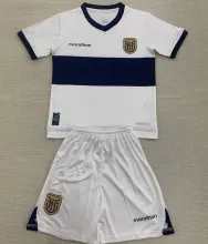 2024/25 Ecuador Away White Kids Soccer Jersey