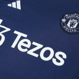2025 M Utd Sapphire Blue Vest Training Jersey(A Set)