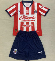 2024/25 Chivas Home Kids Soccer Jersey