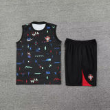 2025 Portugal Black Vest Training Jersey(A Set)