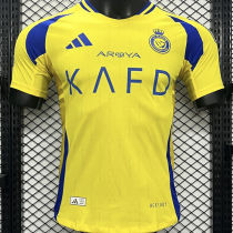 2024/25 Al Nassr Home Yellow Player Version Soccer Jersey