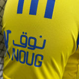 2024/25 Al Nassr Home Yellow Player Version Soccer Jersey