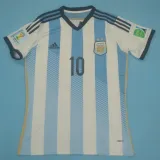 2014 Argentina Home Retro Soccer Jersey