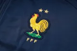 2025 France Sapphire Blue Hoody Zipper Jacket Windbreaker