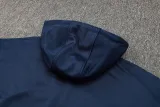 2025 France Sapphire Blue Hoody Zipper Jacket Windbreaker