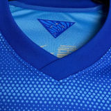2014 Brazil Away Blue Retro Soccer Jersey