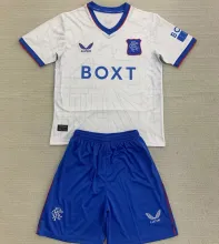 2024/25 Glasgow Rangers Away White Kids Soccer Jersey