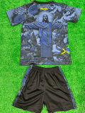 2024/25 Brazil Blue Special Edition Kids Soccer Jersey 耶稣蓝色