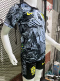 2024/25 Brazil Black Grey Special Edition Kids Soccer Jersey 耶稣灰黑