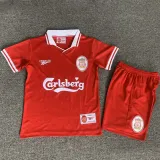 1996/97 LFC Home Red Retro Kids Soccer Jersey