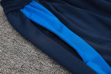 2025 Italy Sapphire Blue Hoody Zipper Jacket Windbreaker