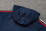 2025 Italy Sapphire Blue Hoody Zipper Jacket Windbreaker
