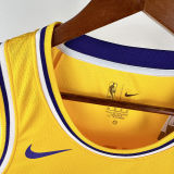 2025 Lakers WETBROOK #0 Yellow NBA Jerseys 热压