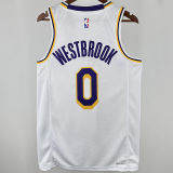 2025 Lakers WETBROOK #0 White NBA Jerseys 热压
