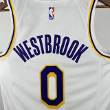 2025 Lakers WETBROOK #0 White NBA Jerseys 热压
