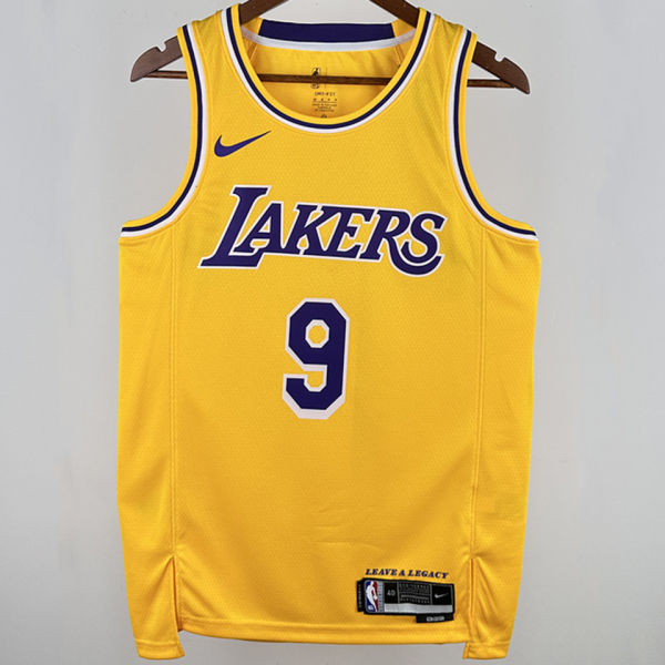 2025 Lakers JAMES JR. #9 Yellow NBA Jerseys 热压