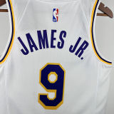 2025 Lakers JAMES JR. #9 White NBA Jerseys 热压