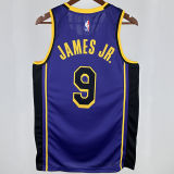 2025 Lakers JAMES JR. #9 Blue NBA Jerseys 热压
