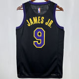 2025 Lakers JAMES JR. #9 Black City Edition NBA Jerseys 热压