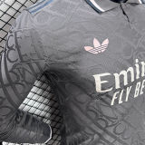2024/25 RM Third Black Player Version Long Sleeve Soccer Jersey