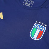 2025 Italy Sapphire Blue Vest Training Jersey(A Set)