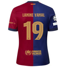 LAMINE YAMAL #19 BA 1:1 Quality Home Fans Jersey 2024/25 (UCL Font 欧冠字体) ★★