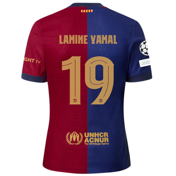 LAMINE YAMAL #19 BA 1:1 Quality Home Fans Jersey 2024/25 (UCL Font 欧冠字体) ★★