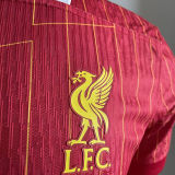 2024/25 LFC Home Red Player Version Long Sleeve Soccer Jersey