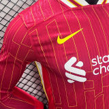 2024/25 LFC Home Red Player Version Long Sleeve Soccer Jersey