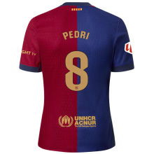 PEDRI #8 BA 1:1 Quality Home Fans Jersey 2024/25 (LaLiga Font 西甲字体 有号下广告) ★★