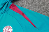 2025 PSG Green Hoody Zipper Jacket Tracksuit