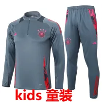 2025 Germany Dark Grey Kids Sweater Tracksuit