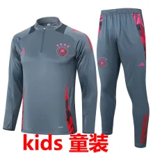 2025 Germany Dark Grey Kids Sweater Tracksuit