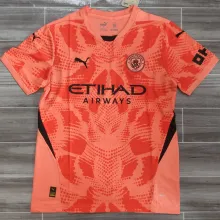 2024/25 Man City Orange Goalkeeper Fans Soccer Jersey
