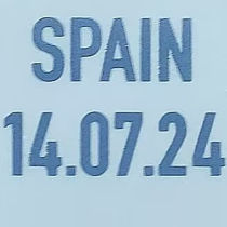 2024 UEFA EUROPEAN Final Font SPAIN 14.07.24 英格兰用 (You can buy it Or tell me to print it on the Jersey )