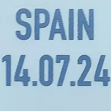 2024 UEFA EUROPEAN Final Font SPAIN 14.07.24 英格兰用 (You can buy it Or tell me to print it on the Jersey )