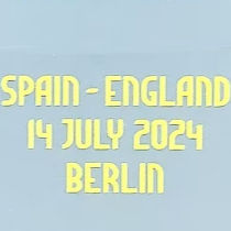 2024 UEFA EUROPEAN Final Font SPAIN-ENGLAND 14 JULY 2024 BERLIN 西班牙用 (You can buy it Or tell me to print it on the Jersey )