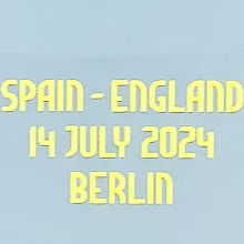 2024 UEFA EUROPEAN Final Font SPAIN-ENGLAND 14 JULY 2024 BERLIN 西班牙用 (You can buy it Or tell me to print it on the Jersey )