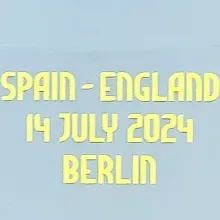 2024 UEFA EUROPEAN Final Font SPAIN-ENGLAND 14 JULY 2024 BERLIN 西班牙用 (You can buy it Or tell me to print it on the Jersey )