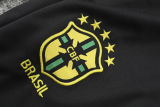 2025 Brazil Black Kids Sweater Tracksuit